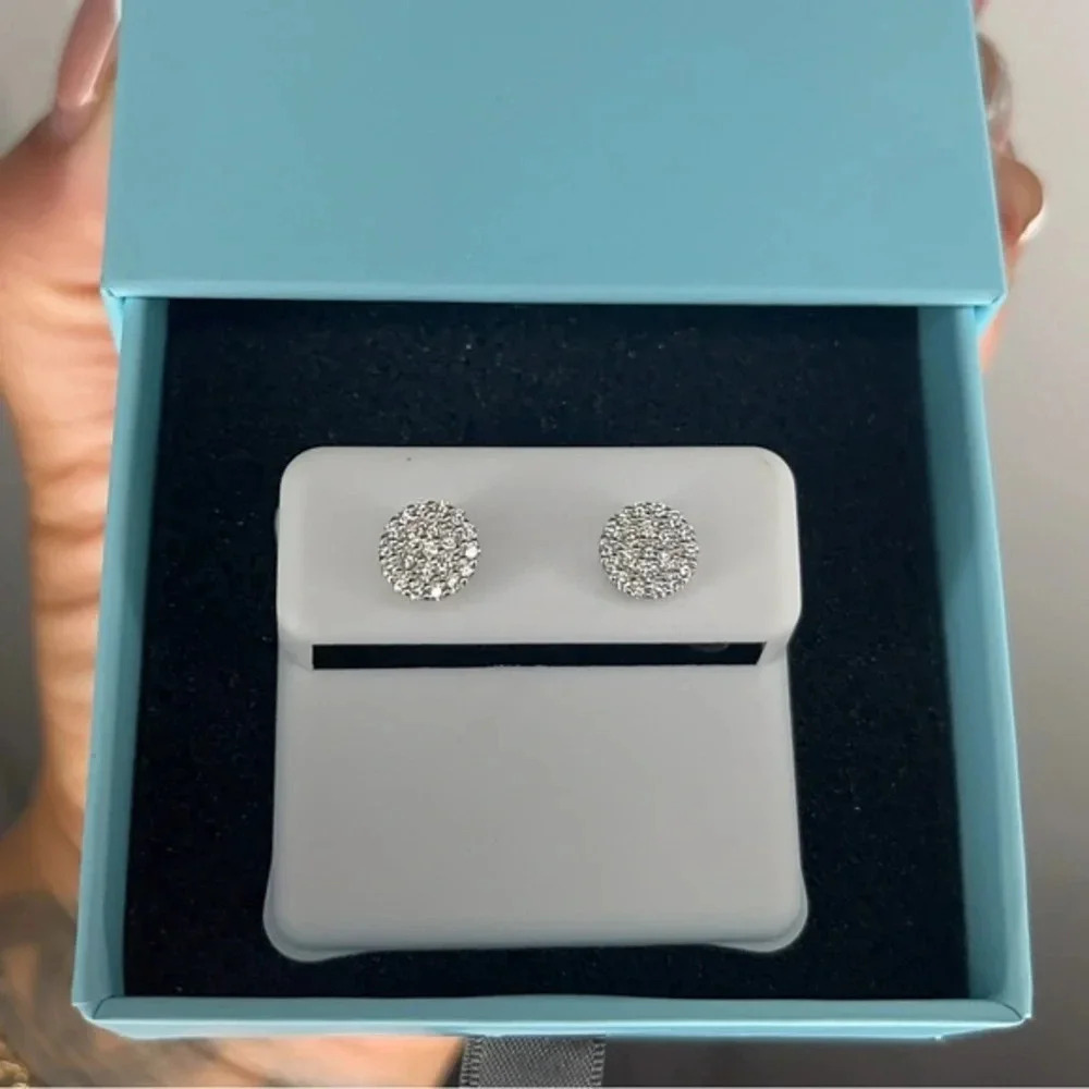 MOISSANITE SCREW BACK EARRINGS
